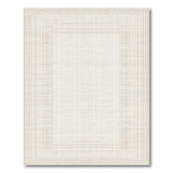 Modern Beige Lattice Grid Area Rug