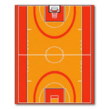 Orange Basketball Orange Basketball Court Area Rug
