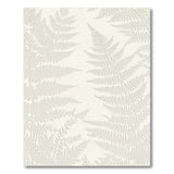 Delicate Fern Leaf Beige Area Rug