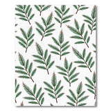 Green Fir Branch Pattern Area Rug