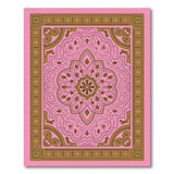 Pink Ornate Pink Persian Medallion Area Rug