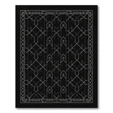Geometric Modern Black and White Black White Geometric Lattice Area Rug