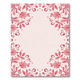 Border Ornate Pink Floral Border Area Rug
