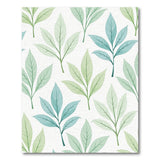 Watercolor Green Leaves Pattern Area Rug