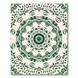 Green Emerald Mandala Floral Area Rug