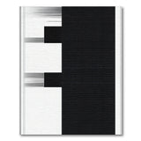 Modern Black White Geometric Abstract Rug