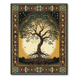 Mystical Tree of Life Rug with Celtic Tribal Borders