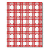 Red Geometric Lattice Frame Area Rug