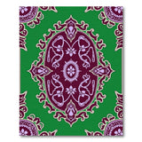 Multi-color and Patterns Ornate Green Persian Floral Medallion Rug