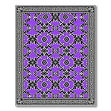 Purple Black Geometric Heritage Tribal Rug