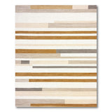 Geometric Modern Beige and Neutral Beige Neutral Geometric Stripe Area Rug