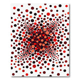 Radiant Red Circle Burst Area Rug