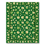 Green Golden Shamrock Clover Green Area Rug