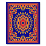 Opulent Blue Persian Medallion Rug