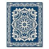 Ornate Navy Blue Mandala Persian Area Rug