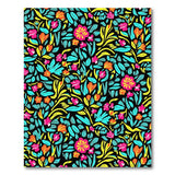ODIKA Washable Vibrant Floral Area Rug - Low Pile Non-Slip Colorful Botanical Carpet