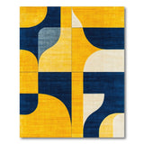 Geometric Modern Bold Yellow Geometric Area Rug