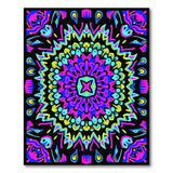 Psychedelic Neon Mandala Area Rug