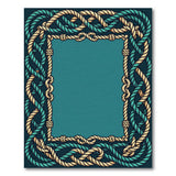 Nautical Twisted Rope Border Area Rug
