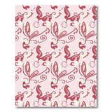 Pink Swirling Floral Vintage Area Rug