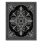 Traditional Persian Ornate Black White Floral Area Rug