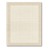 Beige Grid Border Area Rug