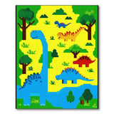 Kids Dinosaur Jungle Adventure Area Rug