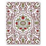 Ornate Strawberry Vine Fruit Area Rug