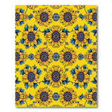 Yellow Floral Vintage Vibrant Yellow Sunflower Pattern Area Rug