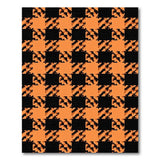 Orange Black Houndstooth Geometric Area Rug