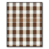 Brown Tan Buffalo Check Rustic Farmhouse Rug