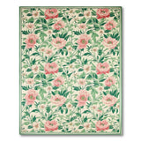 Floral Vintage Peony Pink Peony Floral Vintage Area Rug