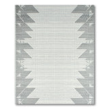Grey Southwestern Geometric Triangle Rug