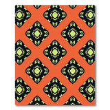 Vibrant Orange Geometric Diamond Pattern Area Rug