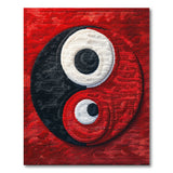 Red Yin-Yang Tufted Area Rug