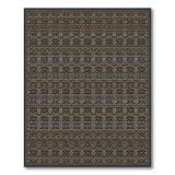 Black Gold Geometric Pattern Area Rug