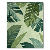 Lush Green Lush Monstera Leaf Green Area Rug