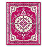 Opulent Pink Persian Medallion Area Rug
