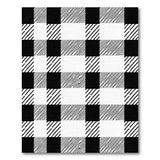 Bold Black White Buffalo Check Black and White Area Rug