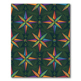 Geometric Modern Rainbow Starburst Geometric Area Rug