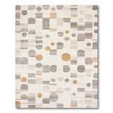 Geometric Abstract Beige Grey Area Rug