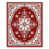 Traditional Persian Red Ornate Red Persian Area Rug with Floral Medallion