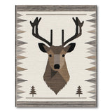 Geometric Deer Head Southwestern Rug