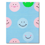 Playful Cartoon Smiley Faces Knit Area Rug