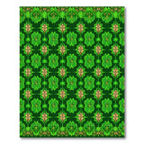Emerald Clover Floral Pattern Area Rug