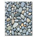 ODIKA Natural River Stone Pattern Washable Low Pile Area Rug