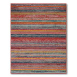 Multi-color and Patterns Vibrant Multi-Color Striped Geometric Area Rug