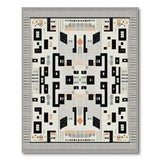 Bold Geometric Modern Area Rug in Black Multi Accents