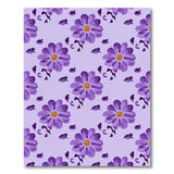 Purple Watercolor Floral Area Rug