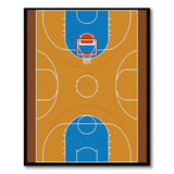 Basketball Court Geometric Area Rug
